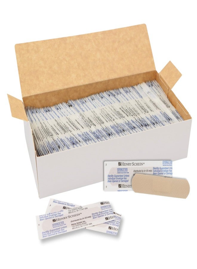 Henry Schein 1126134 Sterile Adhesive Bandages, Plastic, Flexible, Non-Stick Pad, 3/4x3 Sheer Sterile 1500/Ca - Image 1